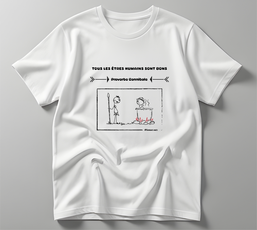 T-shirt humour noir "proverbe cannibale" L'atelier