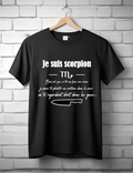 T-shirt manche courte humour noir astrologie (scorpion)
